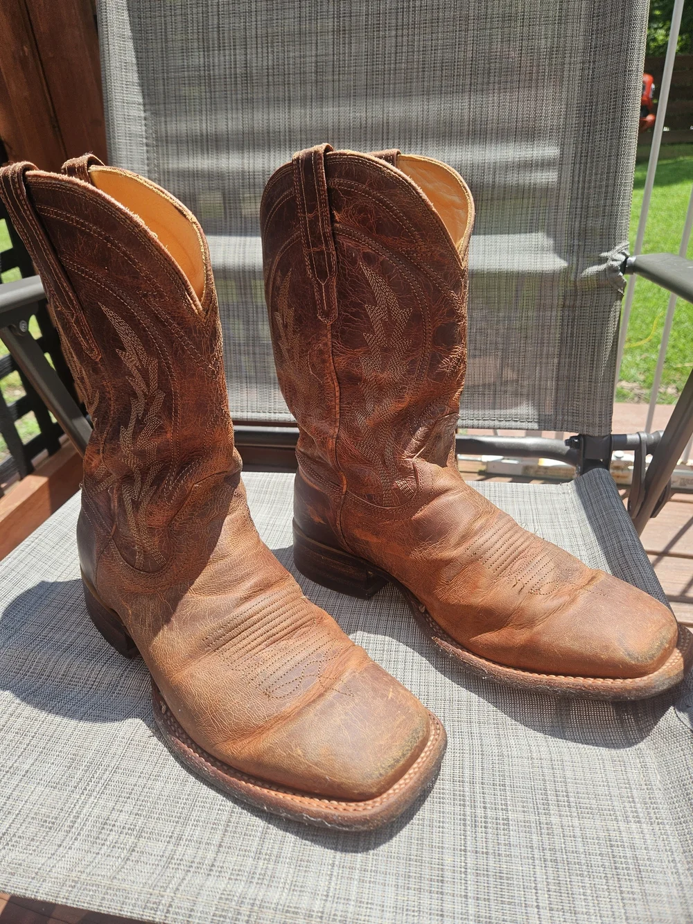 Tecovas Rustic Brown Leather Western Boots